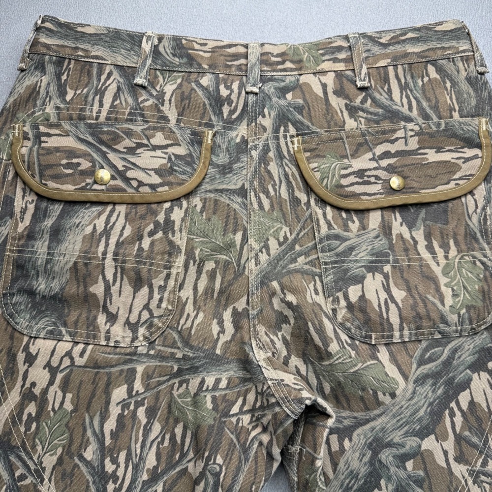 Vintage Carhartt Work Pants Mens 38x30 Brown Camo WU345 Double Knee Mossy Oak - Picture 10 of 12